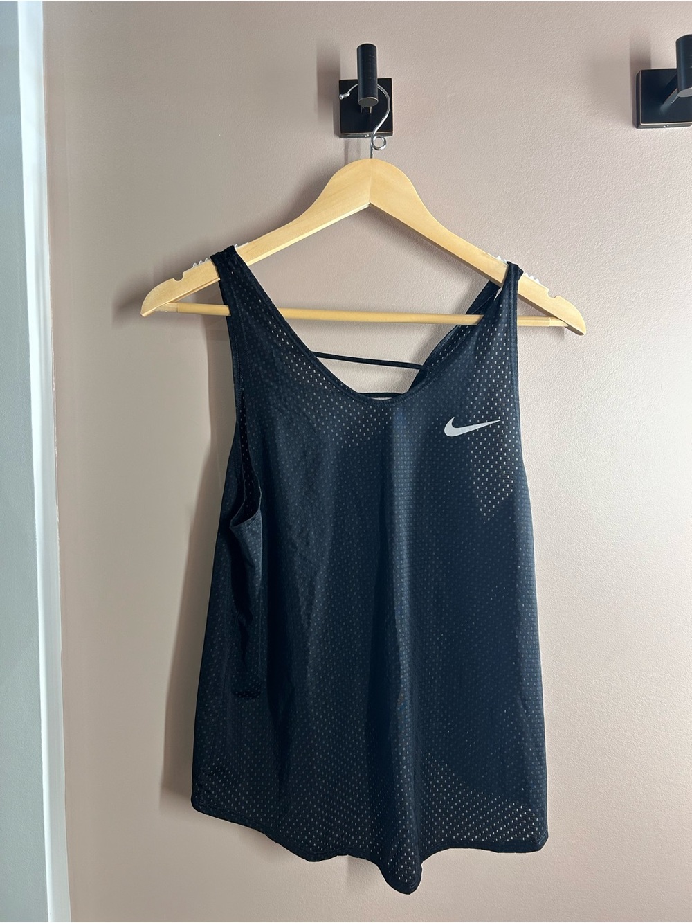 Nike Black Dri-FIT Mesh Athletic Tank